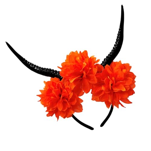 Zktfyshk Halloween-Haarband mit Blumenmuster, Antilopen-Horn, Harz, Kostüm-Zubehör, kreative Kopfschmuck, Requisiten für Partys, Rollenspiele Zktfyshk Halloween-Haarband mit Blumenmuster, Antilopen-Horn, Harz, Kostüm-Zubehör, kreative Kopfschmuck, Requisiten für Partys, Rollenspiele von Zktfyshk