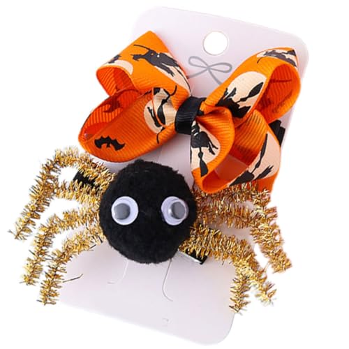 Zktfyshk Halloween-Haarspange mit Spinnen und Schleifen, für Kinder, Party-Zubehör, leicht, Kostüm-Haarnadel, Haarschmuck Zktfyshk Halloween-Haarspange mit Spinnen und Schleifen, für Kinder, Party-Zubehör, leicht, Kostüm-Haarnadel, Haarschmuck von Zktfyshk
