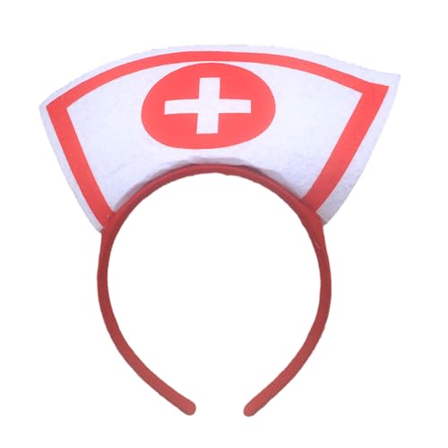 Zktfyshk Krankenschwesterhut, Halloween-Stirnband für Damen und Mädchen, tägliches Tragen, Halloween-Party, Kostüm, Cosplay, Haarschmuck Zktfyshk Krankenschwesterhut, Halloween-Stirnband für Damen und Mädchen, tägliches Tragen, Halloween-Party, Kostüm, Cosplay, Haarschmuck von Zktfyshk