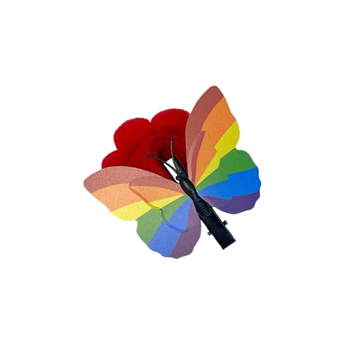 Zktfyshk Realistische Schmetterlings-Haarspangen in Regenbogenfarben, für Damen und Mädchen, beliebtes Haarstyling-Zubehör, 8 Stück Zktfyshk Realistische Schmetterlings-Haarspangen in Regenbogenfarben, für Damen und Mädchen, beliebtes Haarstyling-Zubehör, 8 Stück von Zktfyshk