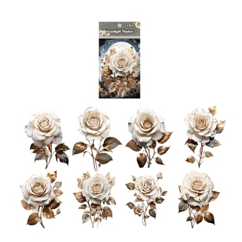 8 PCs Farbenfrohe Rosenaufkleber Für Journaling Und Kreative Projekte Fenster Stoßstange Laptop Phone Zubehör Scrapbooking Supplies Aufkleber 8 PCs Farbenfrohe Rosenaufkleber Für Journaling Und Kreative Projekte Fenster Stoßstange Laptop Phone Zubehör Scrapbooking Supplies Aufkleber von Zkydhbd