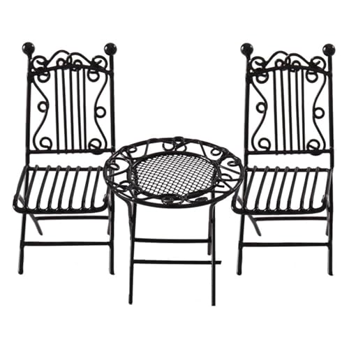 Zkydhbd Handgefertigte Eisen Miniaturmöbel Set Side Table Und Stühle Für 1/12 Dollhouses Modell Garten Yard Szene Display Requisiten Dollhouses Möbel Zkydhbd Handgefertigte Eisen Miniaturmöbel Set Side Table Und Stühle Für 1/12 Dollhouses Modell Garten Yard Szene Display Requisiten Dollhouses Möbel von Zkydhbd