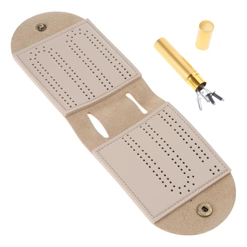 Zkydhbd Leder Cribbage Brettspiel Set Falten Mit Metallstiften Tragbar Für Camping Camping Leder Brettspiele Zkydhbd Leder Cribbage Brettspiel Set Falten Mit Metallstiften Tragbar Für Camping Camping Leder Brettspiele von Zkydhbd