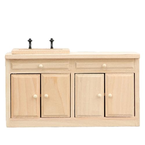 Zkydhbd Miniatur Holzküchenspüle Schrank 1/12 Unbemaltes Handwerksprojekt Für Anpassbare Puppenhäuser Innenarchitektur Küche Für Puppenhäuser Zkydhbd Miniatur Holzküchenspüle Schrank 1/12 Unbemaltes Handwerksprojekt Für Anpassbare Puppenhäuser Innenarchitektur Küche Für Puppenhäuser von Zkydhbd