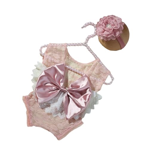 Zkydhbd 2pcs/set Baby Big Bowknot Spitzen Hairband Set Neugeborene Fotoshootings Kostüm Professionelle Studiofotografie Strampler Kindshooting Accessoires Zkydhbd 2pcs/set Baby Big Bowknot Spitzen Hairband Set Neugeborene Fotoshootings Kostüm Professionelle Studiofotografie Strampler Kindshooting Accessoires von Zkydhbd