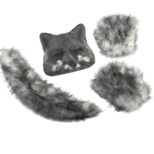 Zkydhbd 3pcs Foxes Kostümzubehör Halloween Kostüme Cosplay Party Requisiten Füchse Maske Katzen Halbe Gesichtsmaske Schwanzhandschuhe Set Cosplay Kostüm Zkydhbd 3pcs Foxes Kostümzubehör Halloween Kostüme Cosplay Party Requisiten Füchse Maske Katzen Halbe Gesichtsmaske Schwanzhandschuhe Set Cosplay Kostüm von Zkydhbd