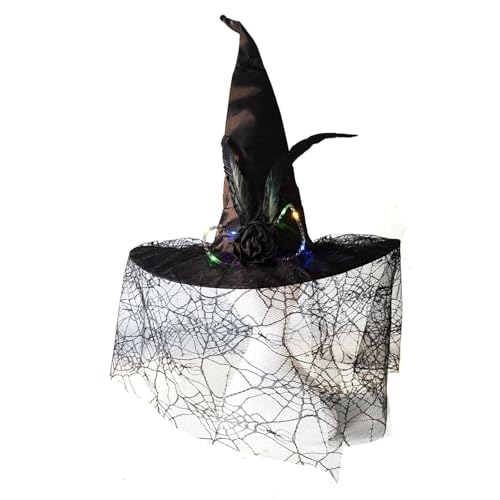 Zkydhbd Halloween Party Witch Für Frauen Cosplay Spiderwebs Wizard Kind Erwachsener Kostümhut Festival Spitzer Hexenhut Mesh Hexenhut Zkydhbd Halloween Party Witch Für Frauen Cosplay Spiderwebs Wizard Kind Erwachsener Kostümhut Festival Spitzer Hexenhut Mesh Hexenhut von Zkydhbd