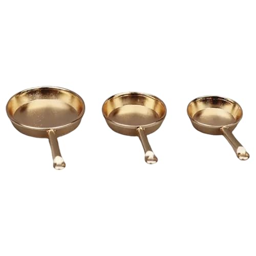 Zkydhbd Set Von 3 Miniatur Bratpfannen Für 1/12 Skala Dollhouses Küche Display Accessoire Craft Modell Dekoration Miniatur Szene Dekoration Zkydhbd Set Von 3 Miniatur Bratpfannen Für 1/12 Skala Dollhouses Küche Display Accessoire Craft Modell Dekoration Miniatur Szene Dekoration von Zkydhbd