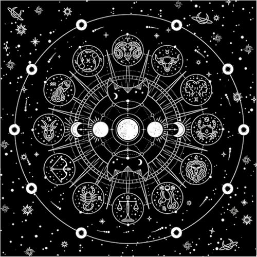 Zkydhbd Tarottisch Stoff Metaphysische Brettspiel Mat Givinations Tischdecke Brettspielkartenpolster Zkydhbd Tarottisch Stoff Metaphysische Brettspiel Mat Givinations Tischdecke Brettspielkartenpolster von Zkydhbd