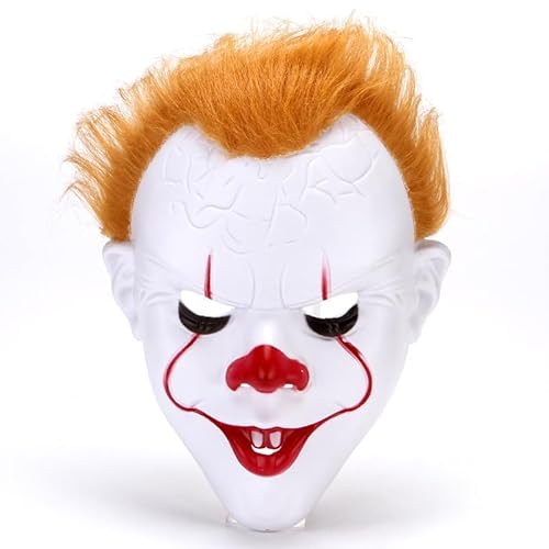 Zliger Killerclown Maske, Pennywise Clown Schaurige Grusel Clownsmaske Killer Clown Maske Halloween Clown Maske Killer Horror Maske Cosplay Kostüm Halloween Für Party Maskerade Zubehör von Zliger