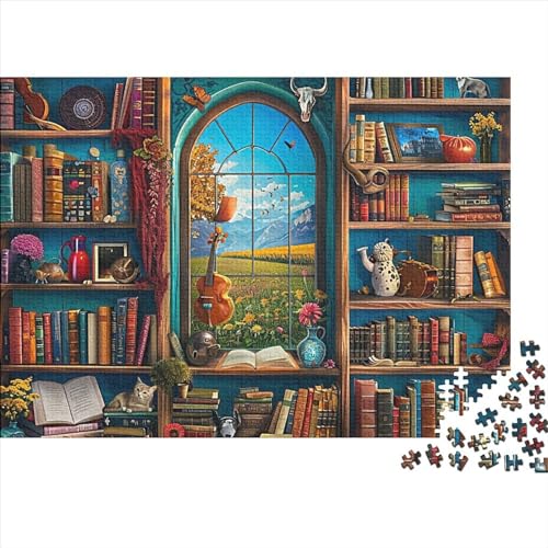 Bookshelf 1000 Puzzleteile Für Die Ganze Familie Farbenfrohes Legespiel Abwechslungsreiche Picturesque 1000 Teile Puzzle Geschicklichkeitsspiel Geeignet Für Erwachsene 1000pcs (75x50cm) von Znnnnnny