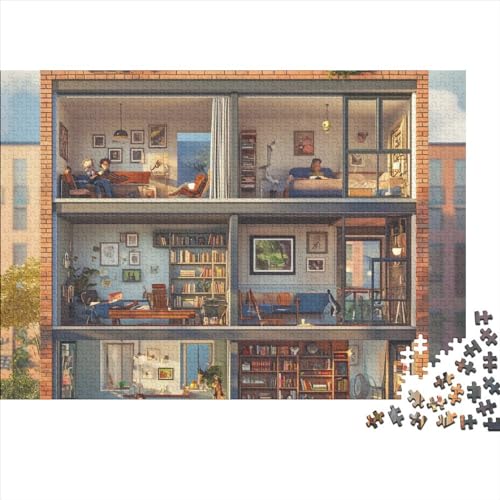 Bookshelf 1000 Puzzleteile Für Die Ganze Familie Farbenfrohes Legespiel Lernspiel Picturesque 1000 Teile Puzzle Geschicklichkeitsspiel Geeignet Für Erwachsene 1000pcs (75x50cm) von Znnnnnny