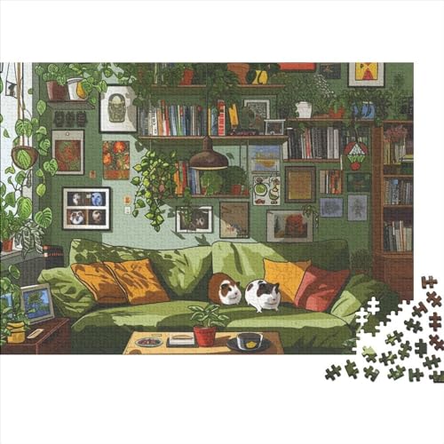 Bookshelf 1000 Puzzleteile Für Die Ganze Familie Lernspiel Picturesque 1000 Teile Puzzle Geschicklichkeitsspiel Geeignet Für Erwachsene 1000pcs (75x50cm) von Znnnnnny