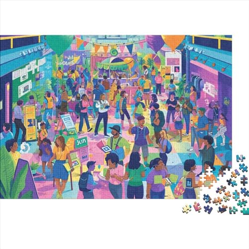 Business Center 300 Puzzleteile Für Die Ganze Familie Lernspiel City Walk 300 Teile Puzzle Holz Puzzles Lernspiel Geeignet Für Erwachsene 300pcs (40x28cm) von Znnnnnny