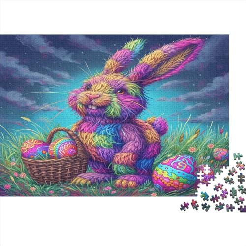 Easter Eggs with Bunny for Easter 1000 Puzzleteile Für Die Ganze Familie Farbenfrohes Legespiel Lernspiel Colorful Easter Eggs 1000 Teile Puzzle Holz Puzzles Lernspiel Geeignet Für Erwachsene 1000pcs von Znnnnnny