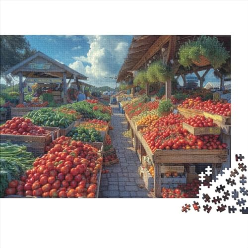 Romantic Town 1000 Puzzleteile Für Die Ganze Familie Abwechslungsreiche Country Fair 1000 Teile Puzzle Geschicklichkeitsspiel Geeignet Für Erwachsene 1000pcs (75x50cm) von Znnnnnny