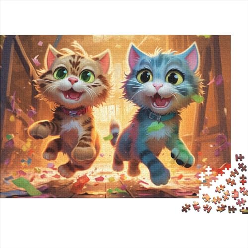 Two Tigers 500 Puzzleteile Für Die Ganze Familie Farbenfrohes Legespiel Abwechslungsreiche Segmentation 500 Teile Puzzle Geschicklichkeitsspiel Geeignet Für Erwachsene 500pcs (52x38cm) von Znnnnnny