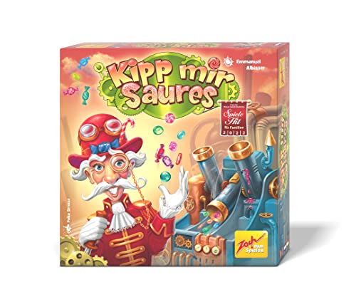 Zoch 601105154 Kipp Mir Saures – dreidimensionaler Spielspaß in der Naschfabrik, 2 bis 4 Spieler, für Kinder ab 8 Jahre von Zoch zum Spielen