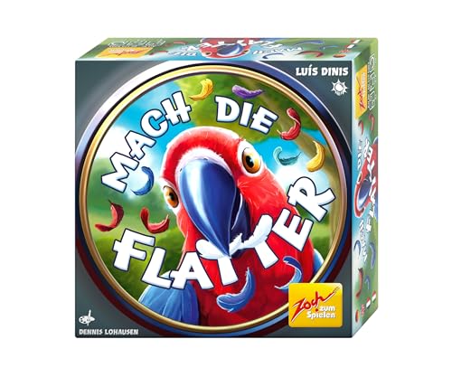 Zoch 601105203 Mach die Flatter - witziges Papagei-Verwirrspiel ab 6 Jahren, Kartenspiel für die ganze Familie von 2-5 Spielern von Zoch