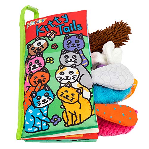 Zocita Baby Soft Animal Tails Activity Cloth Book with Crinkle Fabric, Kitty Tails von Zocita