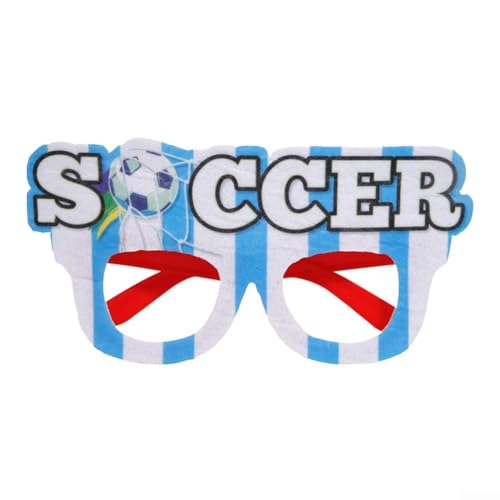 Zoegneer Papierbrille für Fußballspiele, Fotorequisiten für Fußballliebhaber, einzigartiger Stil von Zoegneer