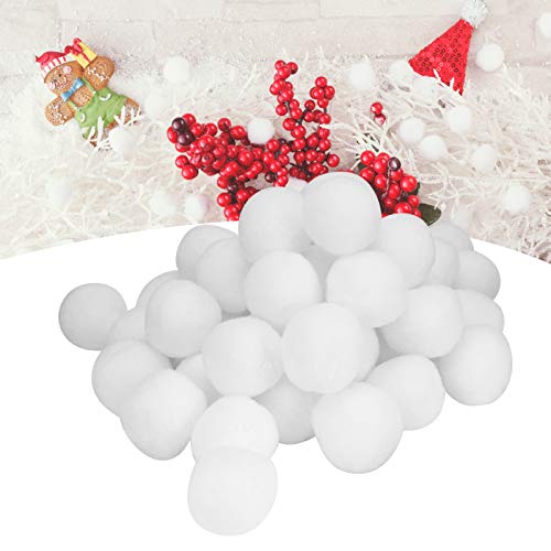 Zoeyilan 50 Pack Snow Toy Balls for Indoor, Fake Snow Fight Ball Artificial Snow Toss Ball Fake Winter Snow Fight Ball, Snow Ball Christmas Fake Balls Toys Indoor Game Props Decoration von Zoeyilan