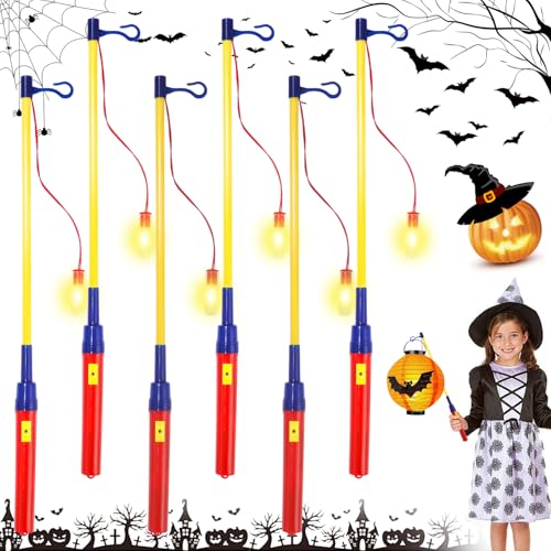 Laternenstab, Laternenstab Kinder Led, Elektrischer Laternenstock mit Led 6 Stück, Laternenstäbe Led 40 cm, für St Martin Led Lampe Stab Kinderlaterne, Laternenstock mit Led Kinderpartys, Halloween von Zofory