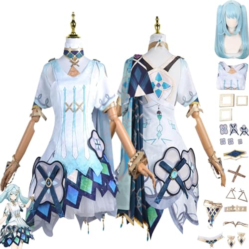 ZoikoM Genshin Impact Faruzan Cosplay Kostüm Outfit Spielzeugfiguren Raiden Shogun Uniform Komplettset Halloween Party Dress Up Anzug mit Perücke von ZoikoM