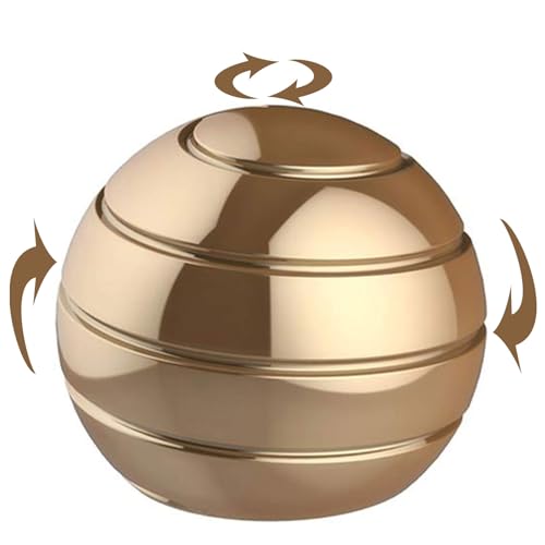 Schreibtisch zappeln kinetischer Schreibtischball, 1,77 Bürodeskischung Metallspielzeug für Erwachsene Teen Kid - Geschenk für Büroschule Haus Frauen Männer Weihnachten (Gold) von Zolunu