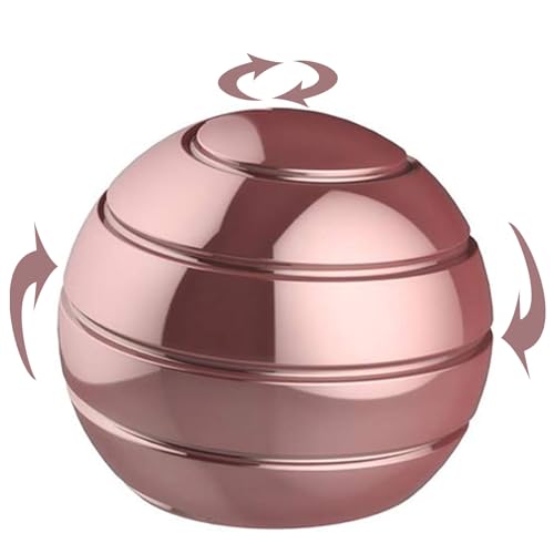 Schreibtisch zappeln kinetischer Schreibtischball, 1,77 Bürodeskischung Metallspielzeug für Erwachsene Teen Kid - Geschenk für Büroschule Haus Frauen Männer Weihnachten (Roségold) von Zolunu