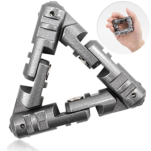 Zolunu Infinite Flip Fidget Toys, Metall Dreiecke Sensory Hand Fidget Spielzeug für Erwachsene Kinder Angst Stress Relief Spielzeug (Grau) von Zolunu