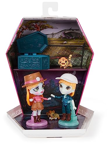 Zombaes Forever, Wild Vibes, Big Cat Un-Rescue Zombie-Puppen und Deluxe-Set für Zubehörteile, 2 besondere 8,9cm große Figuren, 2 Haustiere und mehr, Kinderspielzeug für Mädchen von Zombaes