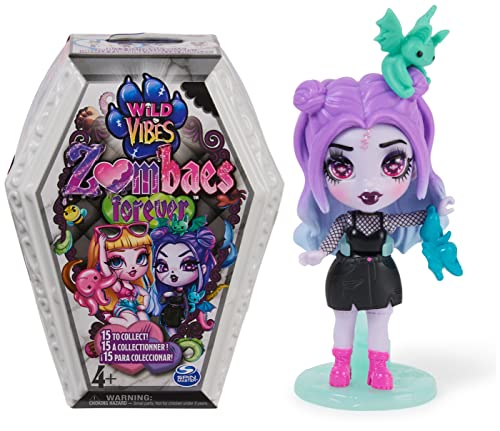 Zombaes Forever, Wild Vibes, Zombie-Sammelfigur, Puppenzubehör und Spielzeugsarg (Designs können variieren), 8,9cm, Kinderspielzeug für Mädchen von Zombaes Forever