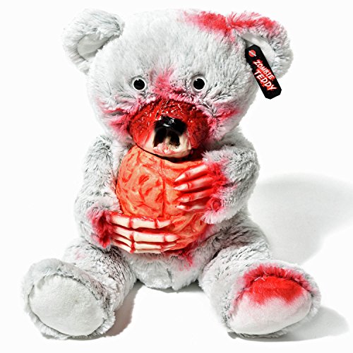 Zombie Teddy Original XXL 50cm Halloween Teddybär Horror-Bär Der Gruselige Kuschelbär für alle Splatter & Horror Fans (Herz) von Zombie Teddy