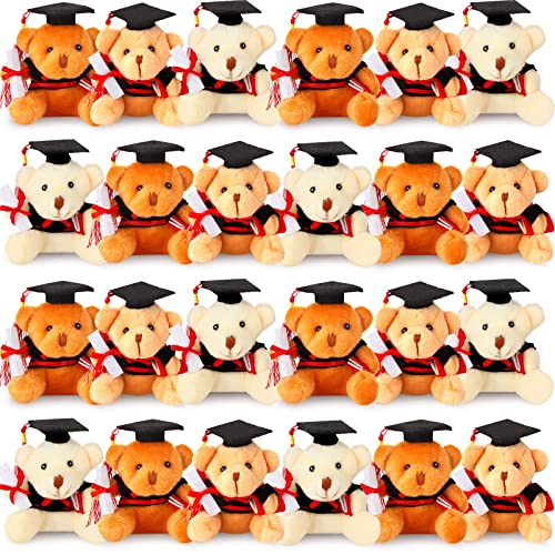 Zomiboo 24 Stück Mini Abschluss Bären Stofftiere 3,54 Zoll Plüsch Bär für 2025 Abschluss Kleine Bären Kuscheltier Puppen für DIY Graduation Geschenk Abschlussfeier Party Deko Schule Geschenke Zomiboo 24 Stück Mini Abschluss Bären Stofftiere 3,54 Zoll Plüsch Bär für 2025 Abschluss Kleine Bären Kuscheltier Puppen für DIY Graduation Geschenk Abschlussfeier Party Deko Schule Geschenke von Zomiboo