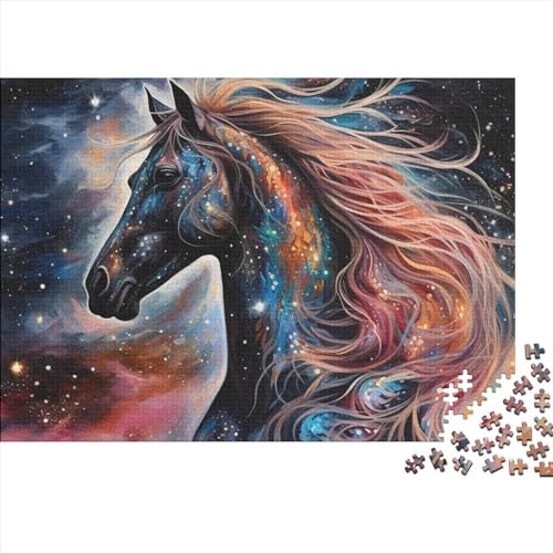 Galaxies Horses 1000teiliges Puzzle Woodiness Puzzle Bildung für Erwachsene und Kinder ab 12 Jahren 1000 Teile (75 x 50 cm) von Zomtoon