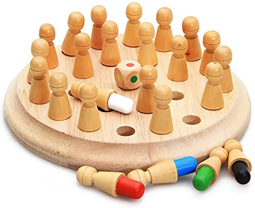 Gedächtnis Schach Schachbrett Spielzeug, ZoneYan Memory Match Stick für Kinder, Memory Matchstick Schach, Holz Memory Match Stick Schachspiel, Speicher Chess Educational Spielzeug von ZoneYan