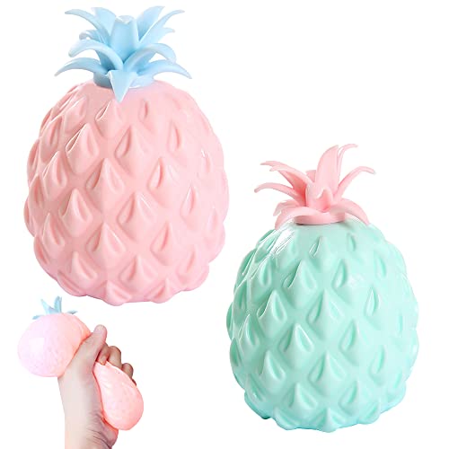 ZoneYan 2Pcs Pineapple Squeeze, Pineapple Stress Toy, Pineapple Toy for Kids, Pineapple Ball, Pineapple Squishy Toy, Squishy Squeeze Ball, Anti Stress Squeeze, Relieve Anxiety, Random Colour von ZoneYan