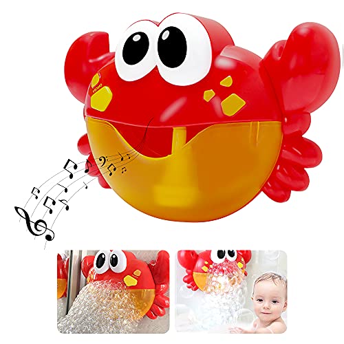 ZoneYan Badespielzeug Crab Bubble, Automatische Krabbenblasenmaschine, Seifenblasenmaschine Wasserspielzeug, Badewanne Blasenspielzeug, Krabben Blasenmaschine für Kinder Dusche von ZoneYan