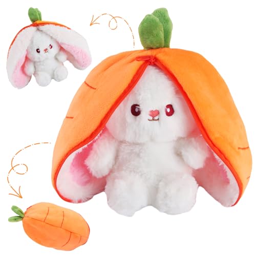 ZoneYan Osterhase Plüschtier, Hasen Verstecken Plüsch 18cm, Karotte Plüschtier, Hase Stofftier, Hase Kuscheltier Plüschtiere, Osterhase Geschenk für Kinder, Jungen, Mädchen von ZoneYan