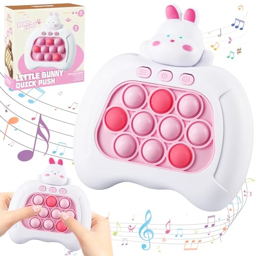 Puzzle Spielmaschine, ZoneYan Puzzle-Spielzeug, Puzzle Pop It, Pop It Fidget Spielzeug, Quick Push Spiel, Puzzle-Spielmaschine Game Controller, Dekompressionsspielzeug Konsole (Kaninchen B) von ZoneYan