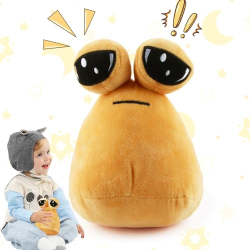 ZoneYan Alien Pou Plüschtier, 22 cm Pou Plüschtier, Pou Plüsch Spielzeug, My Pet Alien Pou Plüshies für Zuhause, Schlafzimmer, Dekoration, Tolles Geburtstagsgeschenk für Jungen- und Mädchen-Fans von ZoneYan