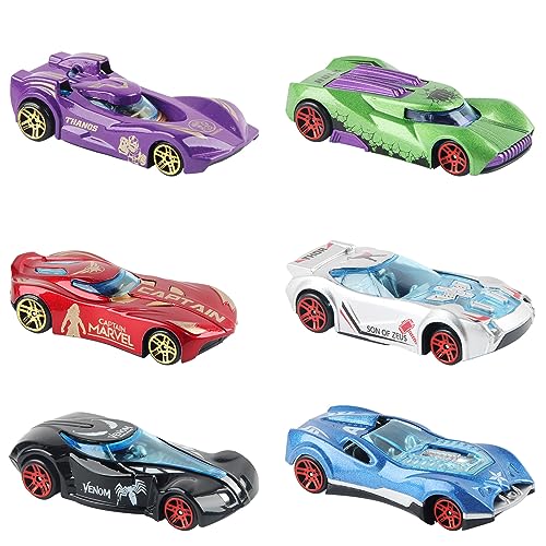 ZoneYan Superheld Spielzeug, 6 Stück Mini Auto Set Rennauto, Auto Spielzeug Kinder, Mini Auto Spielzeug, Spielzeugauto Set, Spielzeug Autos Sehr Cool für 3-14 Jahre Jungen Mädchen Kinder von ZoneYan