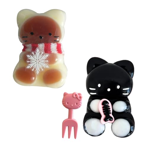 Zonoori 2 Stück Taba Fufu Squishy Katze, Niedlich Anti Stress Squishy Cat von Zonoori