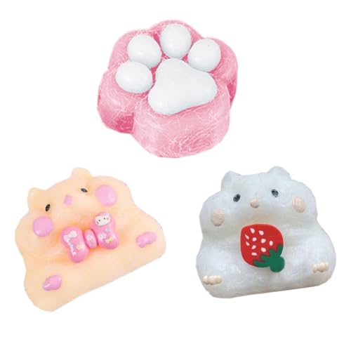 Zonoori 3 Stück Squishy Pfote Hamster Set, Süsses Katzenpfoten Squishy von Zonoori