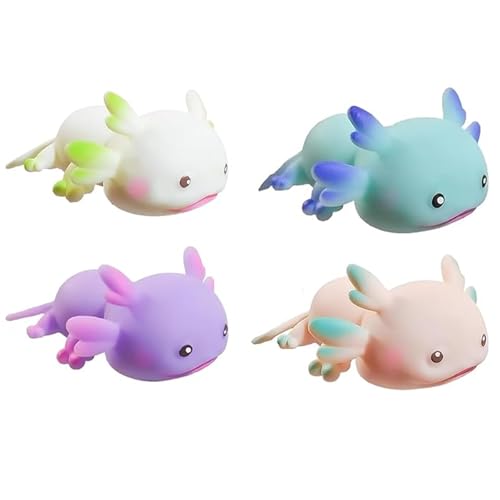 Zonoori 4 Stück Axolotl Squeeze Toy, Animagic Axolotl Spielzeug von Zonoori