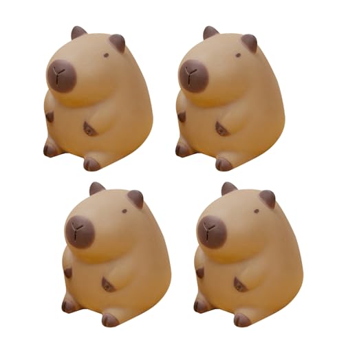 Zonoori 4 Stück Capybara Stressball, Anti Stress Capybara Squishy von Zonoori