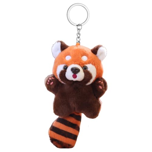 Zonoori Roter Panda Kuscheltier, 14 cm Red Panda Plush Schlüsselanhänger(Braun) von Zonoori