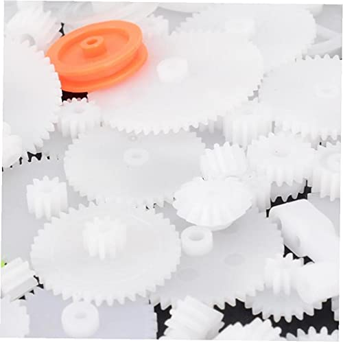 Plastic Gears Shaft Wheel Set, 64 Stück Single Double-Gang-Roboter Autoteile Bausatz Sortierte Kunststoff-getriebewelle Zubehör von Zonster