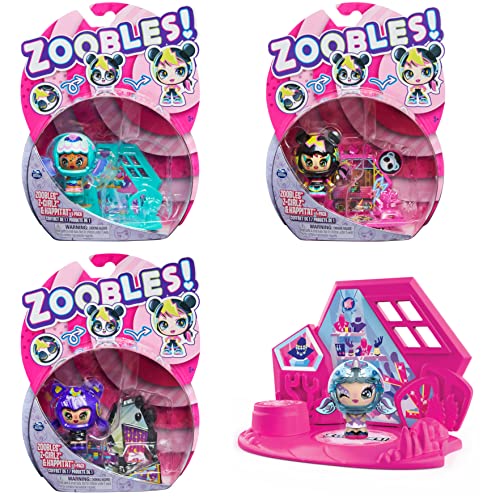 Zoobles Z-Girlz Sammelfigur mit Verwandlungsmechanismus und Happitat Überraschung (sortiert) von Zoobles